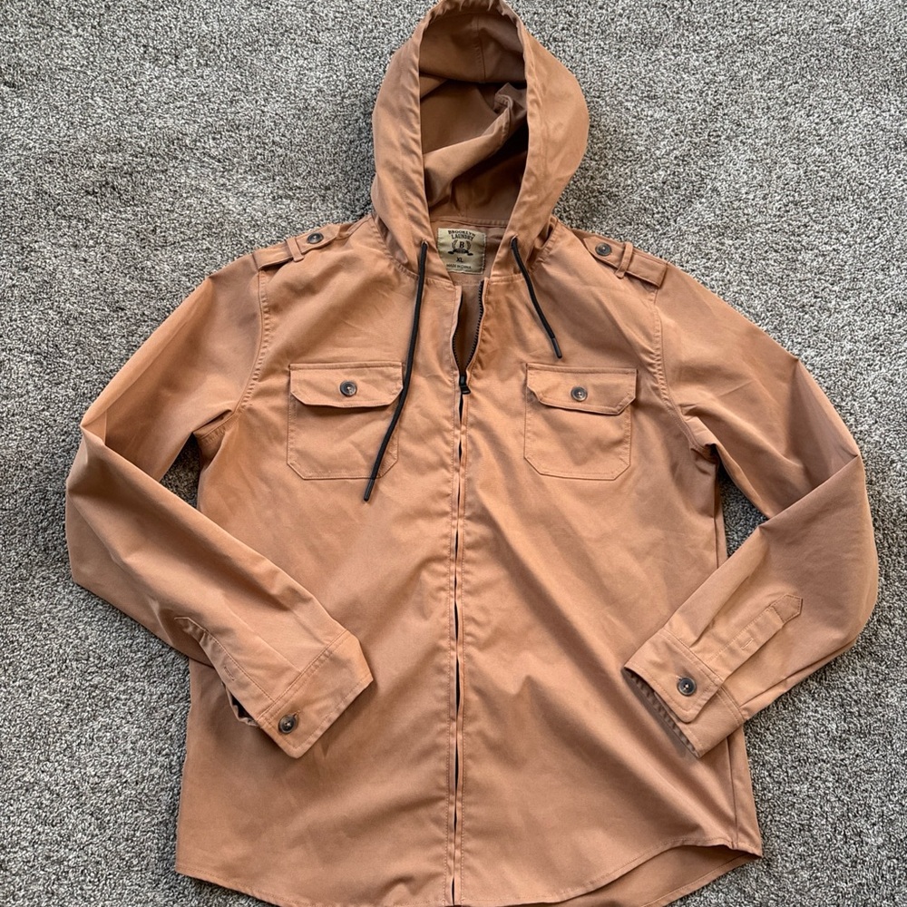 Brooklyn Laundry Men's XL Tan Hooded Jacket